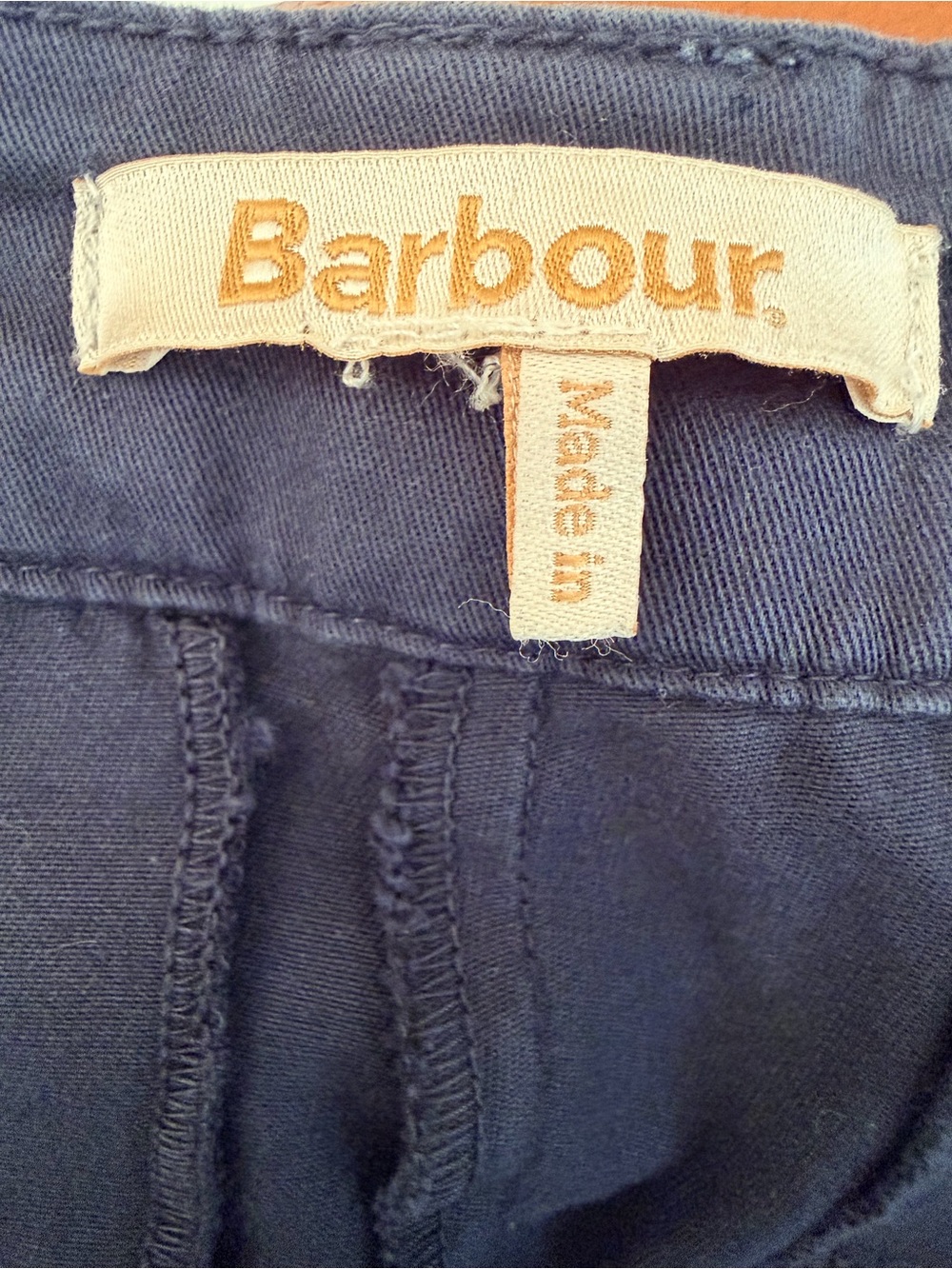 BARBOUR Navy Bowline Cuffed Cotton Shorts with Button Trim - Picture 6 of 11